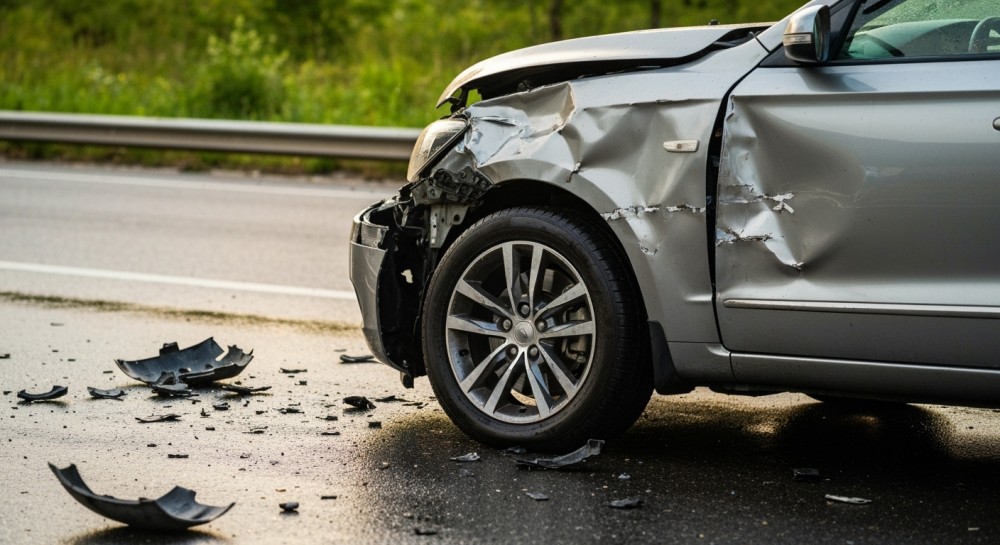 Poważny wypadek w Srebrnej: Zderzenie trzech pojazdów paraliżuje ruch